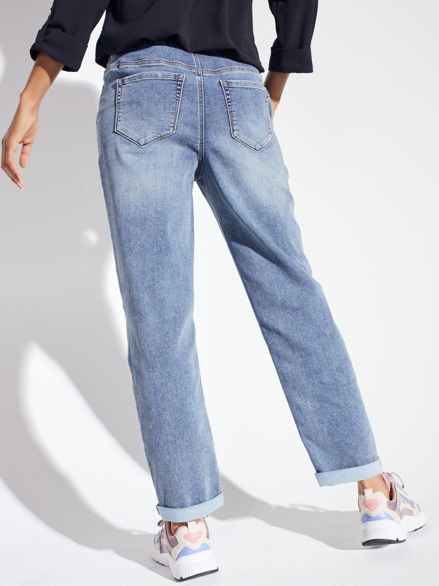 Westport Knit Denim Weekender Sweatpant with Pockets and Drawstring Waist Product Image