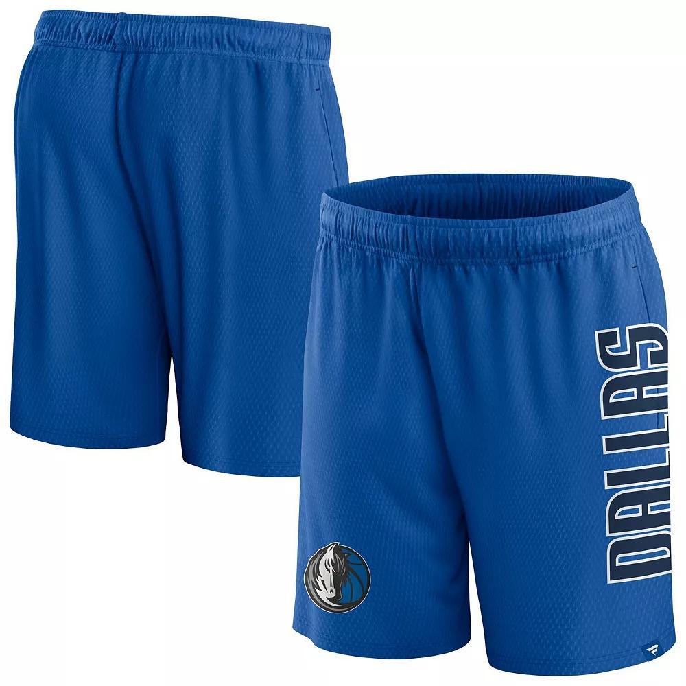 Men's Fanatics Branded Blue Dallas Mavericks Post Up Mesh Shorts, Size: 5XL Product Image