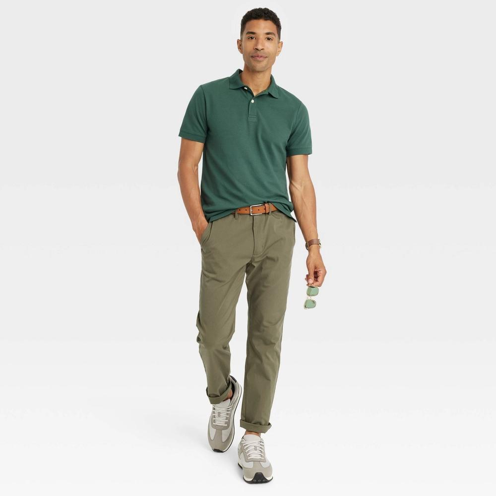 Men's Every Wear Polo Shirt - Goodfellow & Co™ Dark M: Cotton Blend, Recycled Polyester, Spandex, Midweight, Standard Fit Product Image