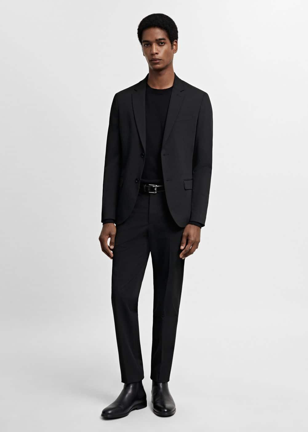 Super slim-fit suit blazer in stretch fabric - Men | MANGO USA Product Image