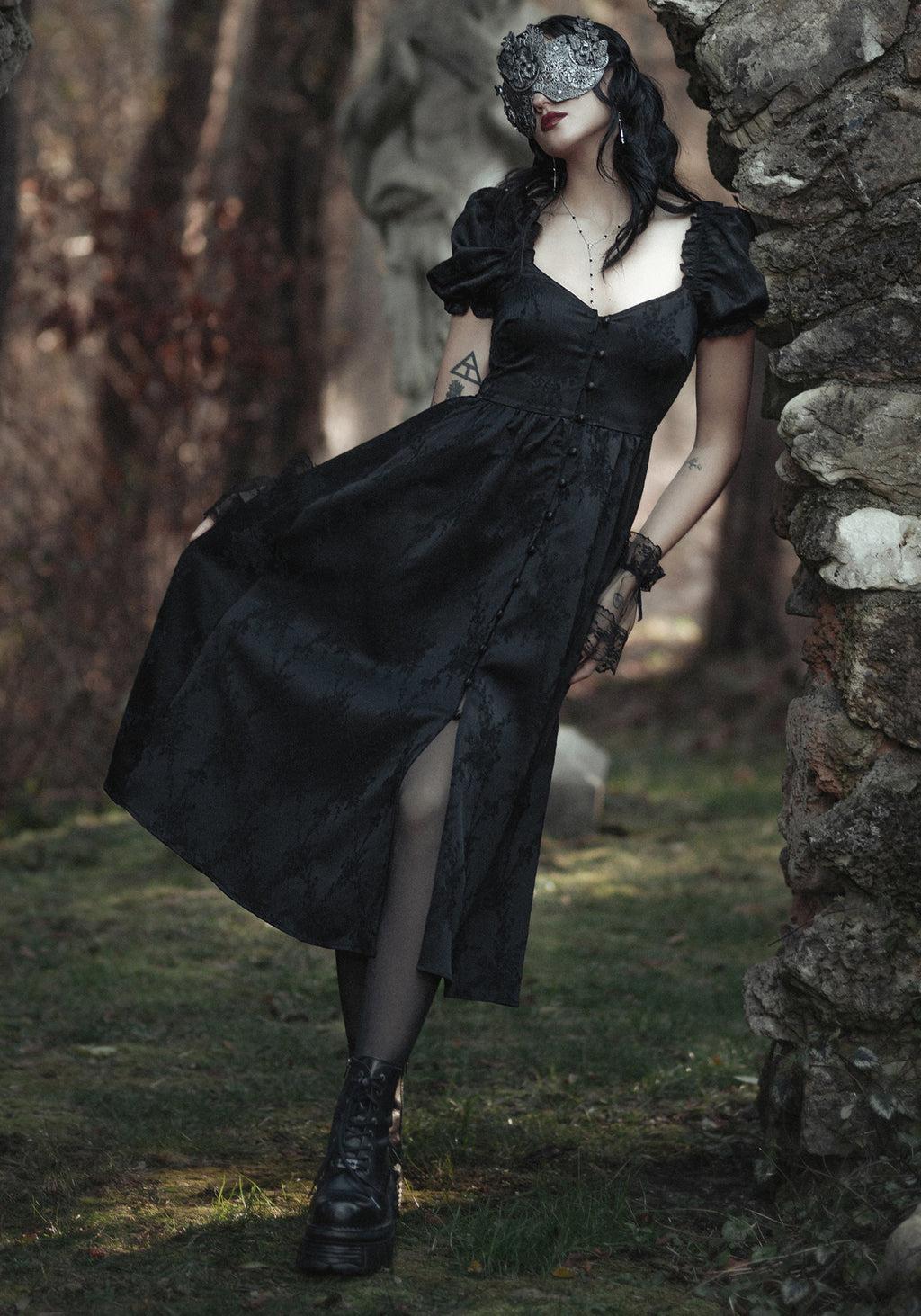 Sylvie Puff Sleeve Midi Dress Product Image