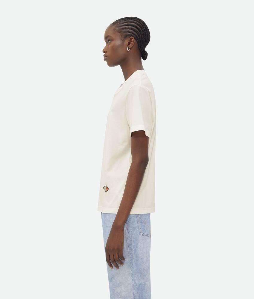 Women's Light Cotton Jersey T-Shirt in Chalk Product Image