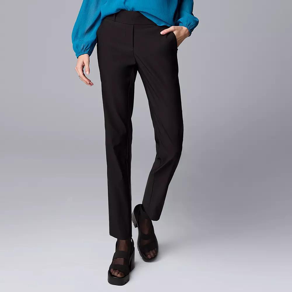 Women's Simply Vera Vera Wang Polished Twill Ankle Pants, Size: XS, Black Product Image