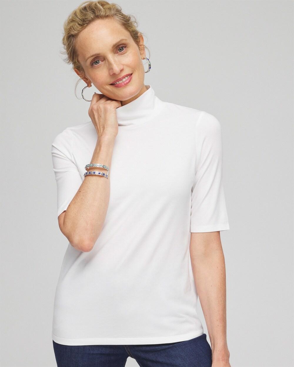 Touch of Cool™ Mock Neck Short Sleeve Tee Product Image