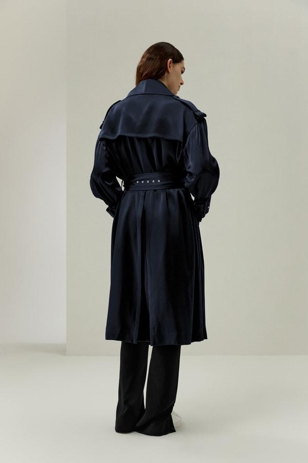 Oversized Silk Trenchcoat Product Image