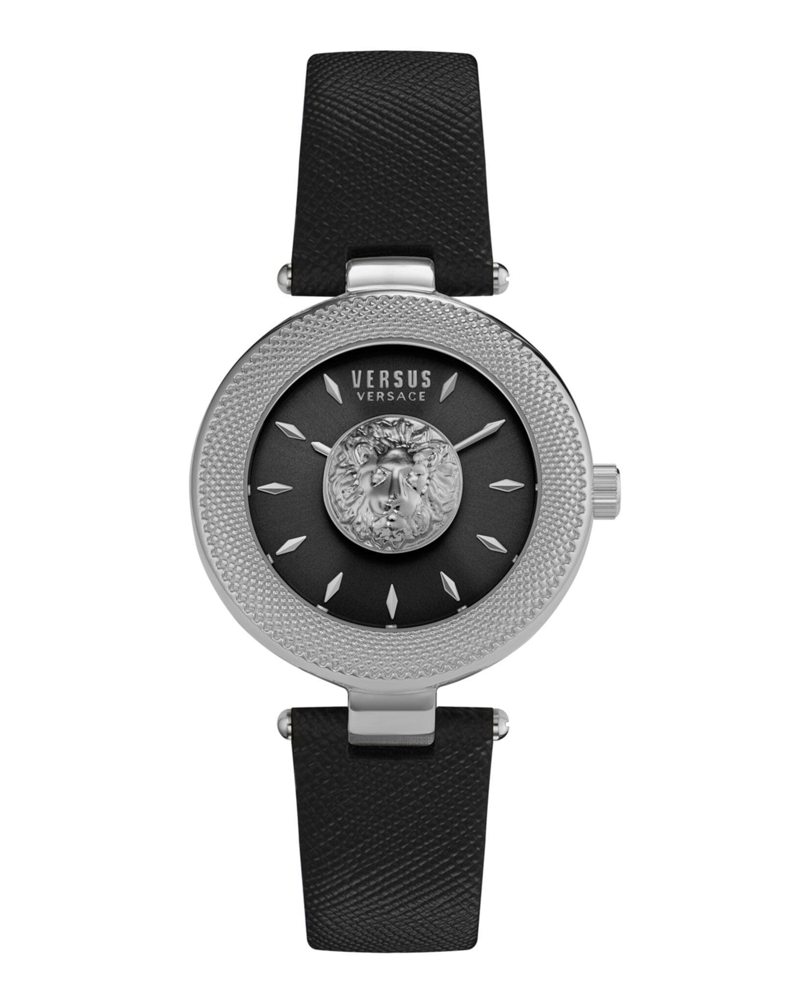 Versus Versace Brick Lane Lion Collection Womens Fashion Watch Featuring Genuine Leather Adjustable Strap and Sunray Dial Female Product Image