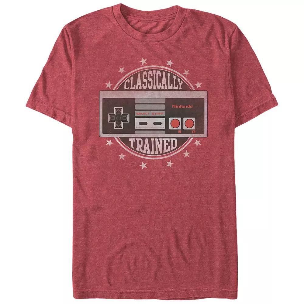 Big & Tall Nintendo Classically Trained Graphic Tee, Men's, Size: Large Tall, Red Grey Product Image