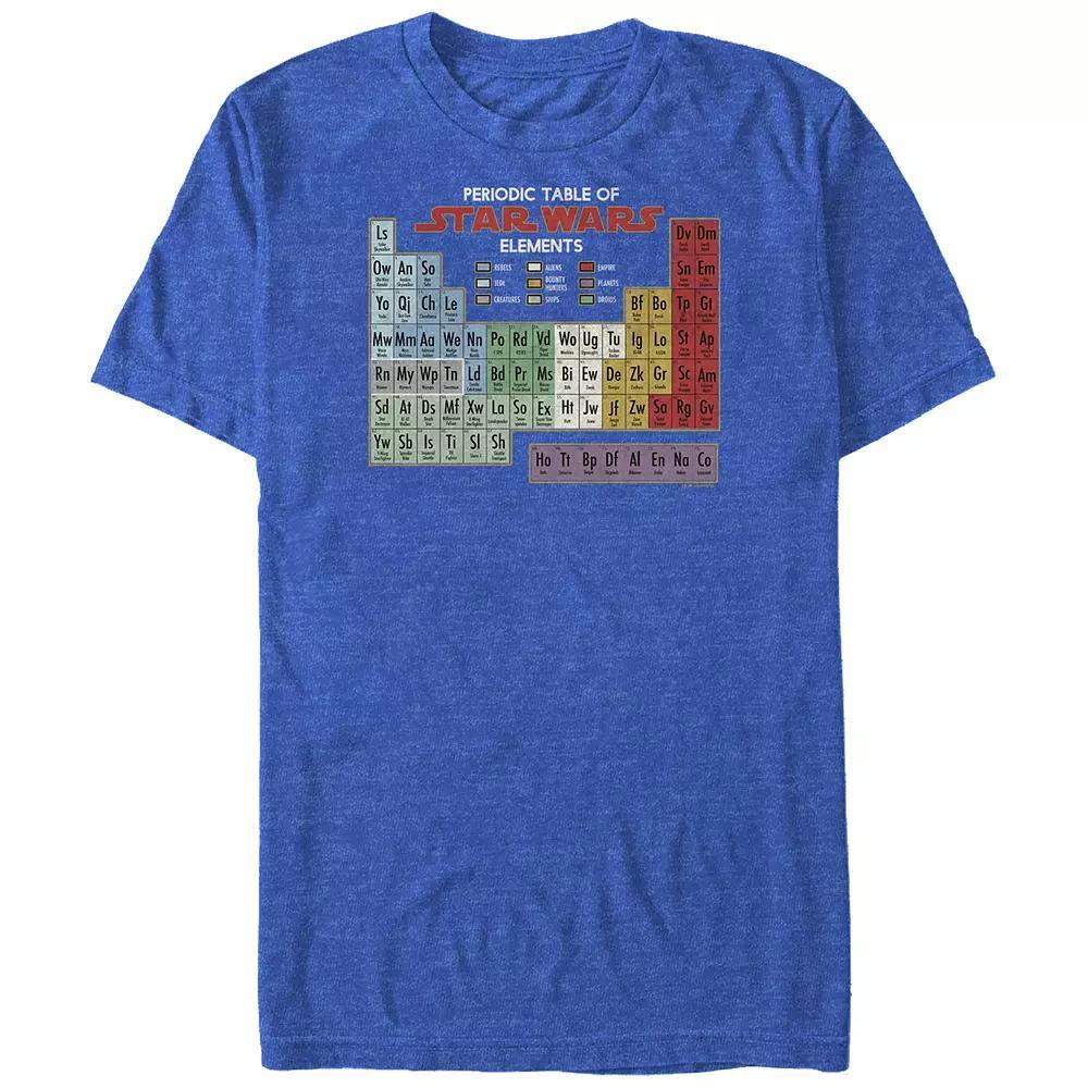 Big & Tall Star Wars Periodic Table Of Elements Graphic Tee, Men's, Size: 4XL, Royal Grey Product Image