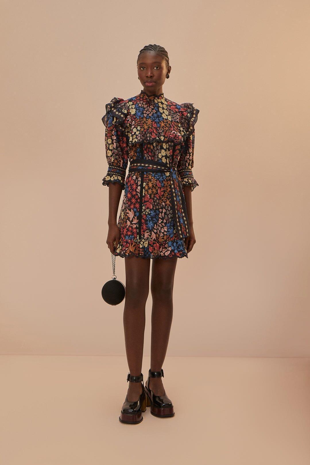 Black Jujus Garden Mini Dress, JUJUS GARDEN BLACK / L Product Image