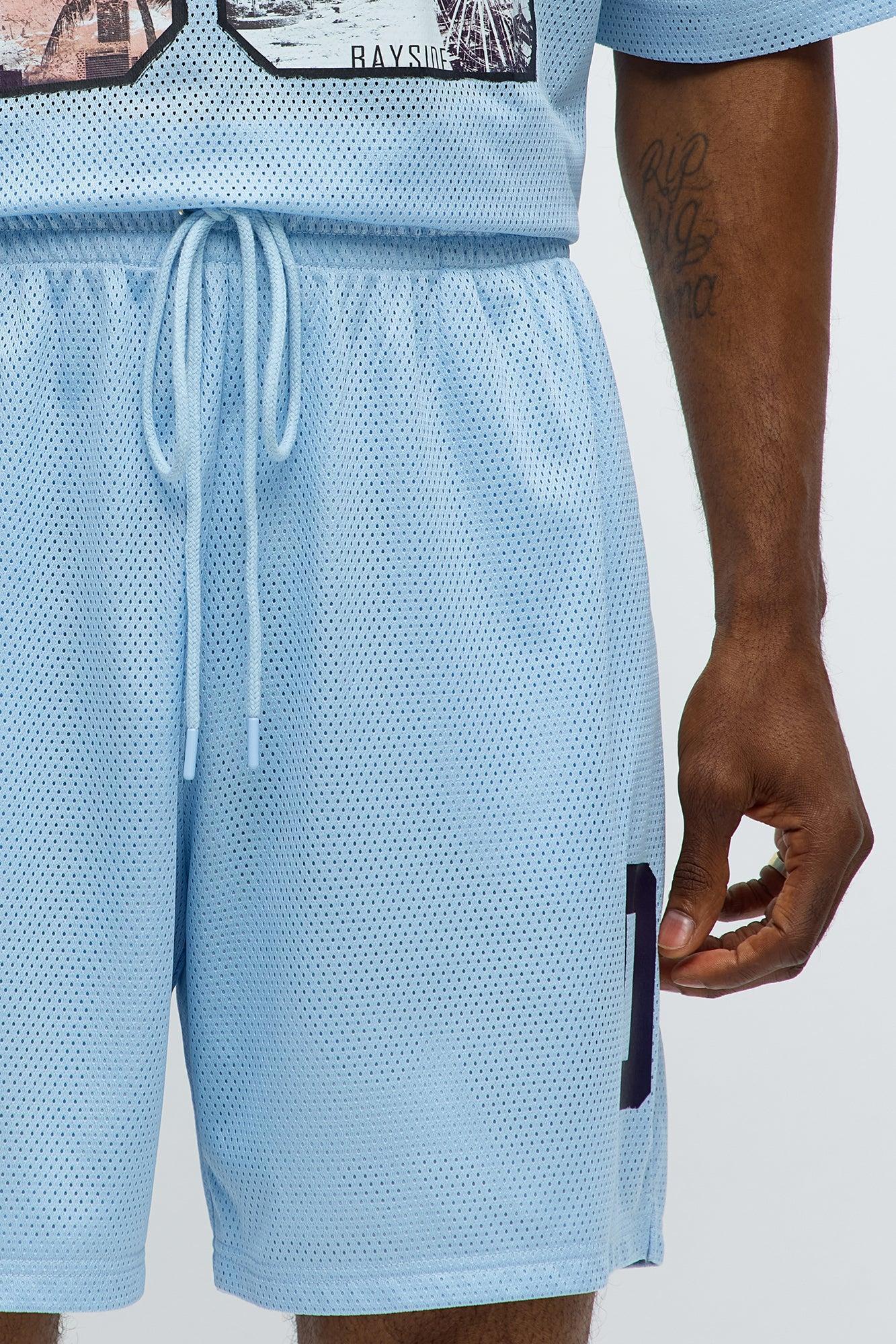 Relaxed LA To MIA Shorts - Blue Product Image