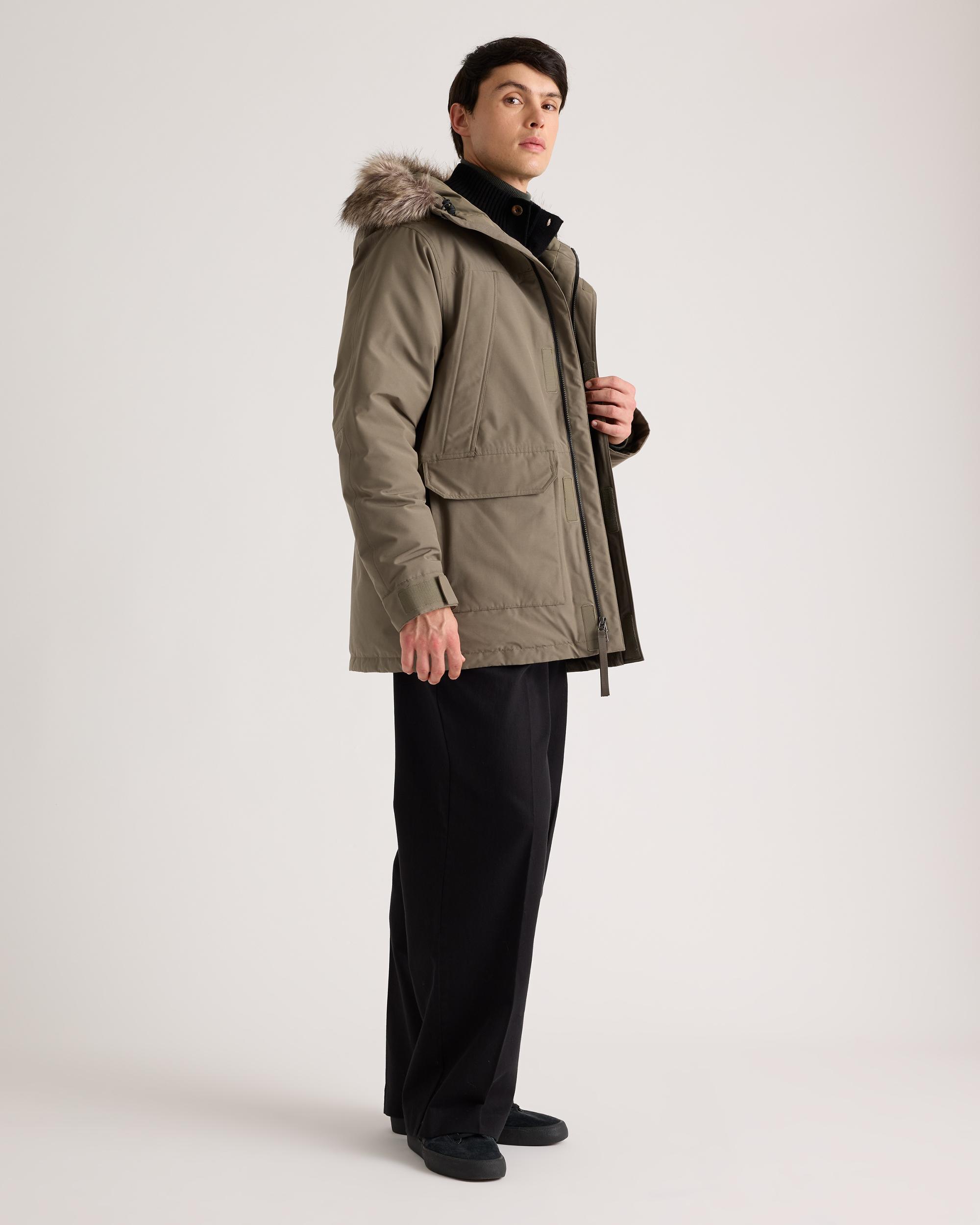 Quince | Men's Responsible Down Hooded Parka Size XL, Recycled Polyester Product Image