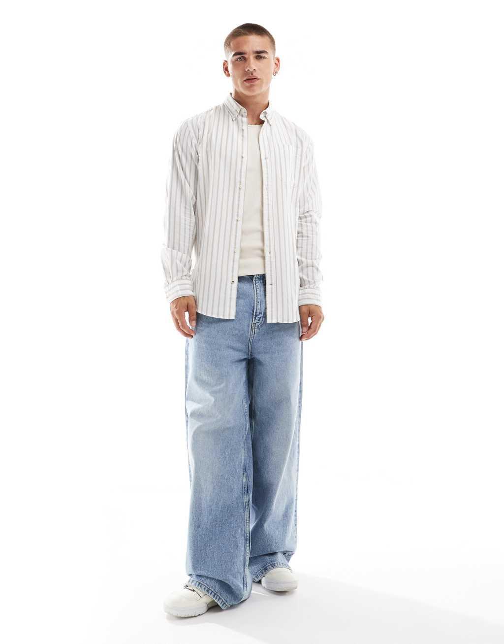 Jack & Jones shirt with beige stripe  Product Image