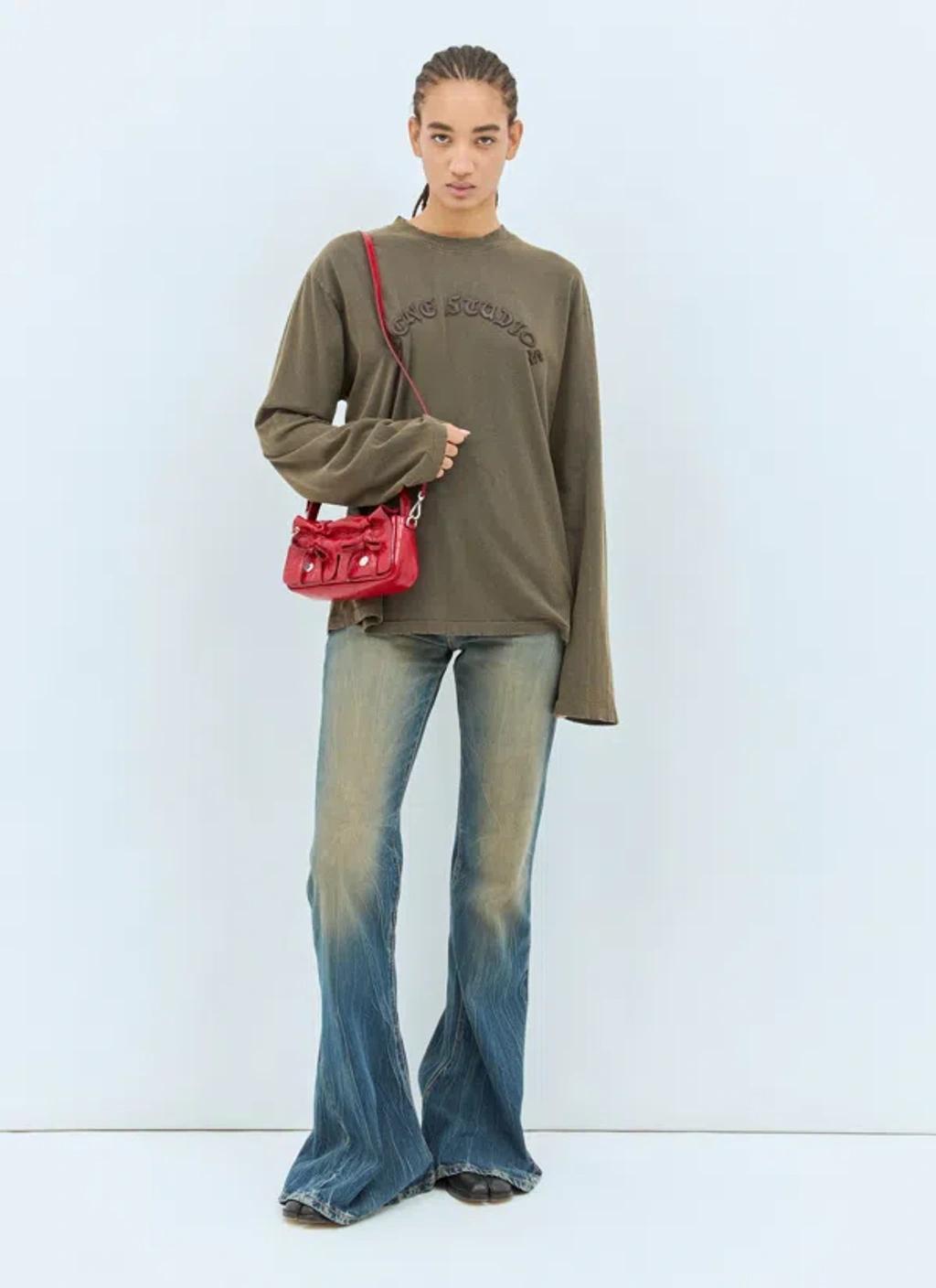 ACNE STUDIOS Womens Redpocket Micro Leather Shoulder Bag Product Image