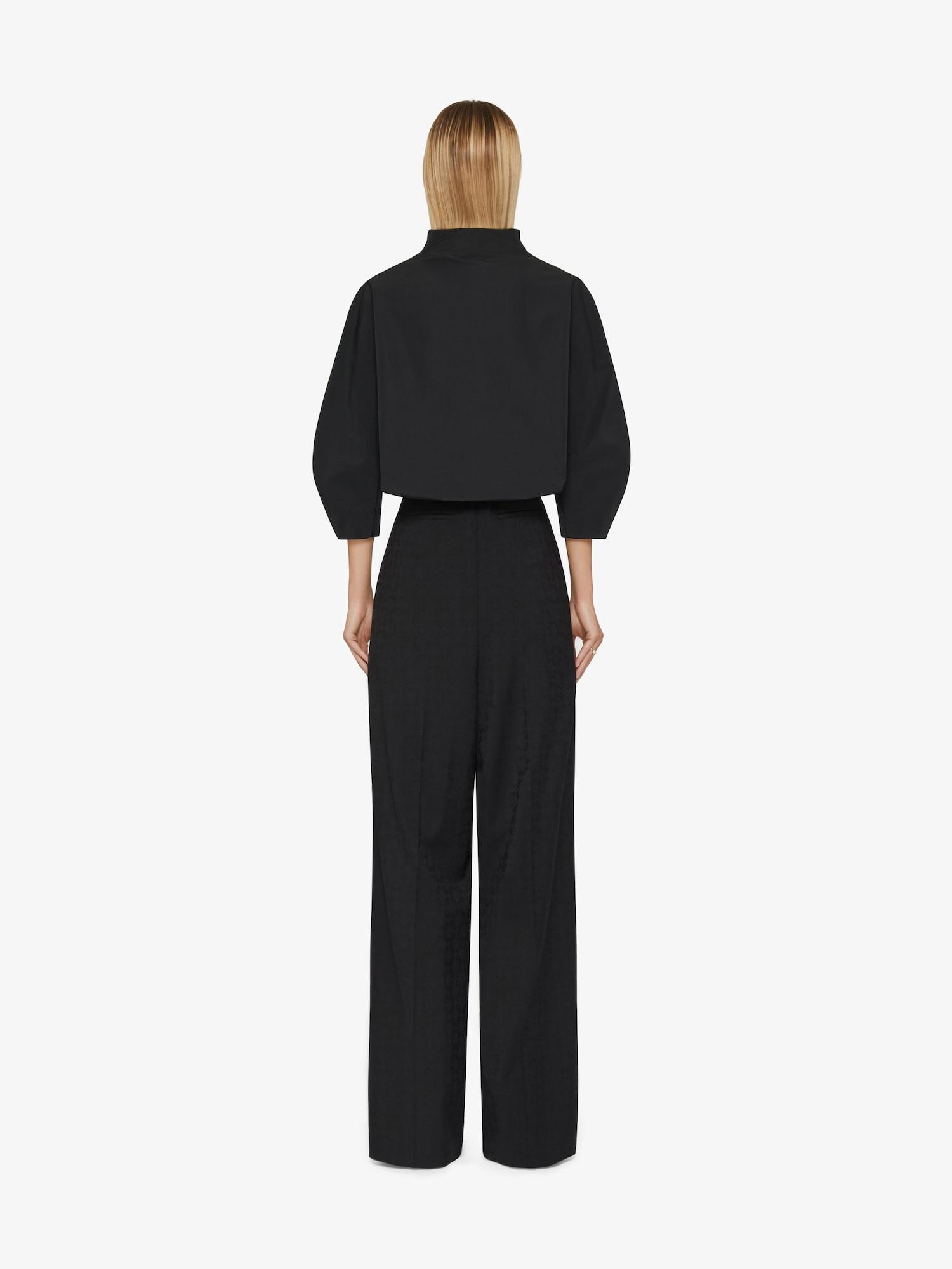 Pleated pants in monogram 72 jacquard Product Image
