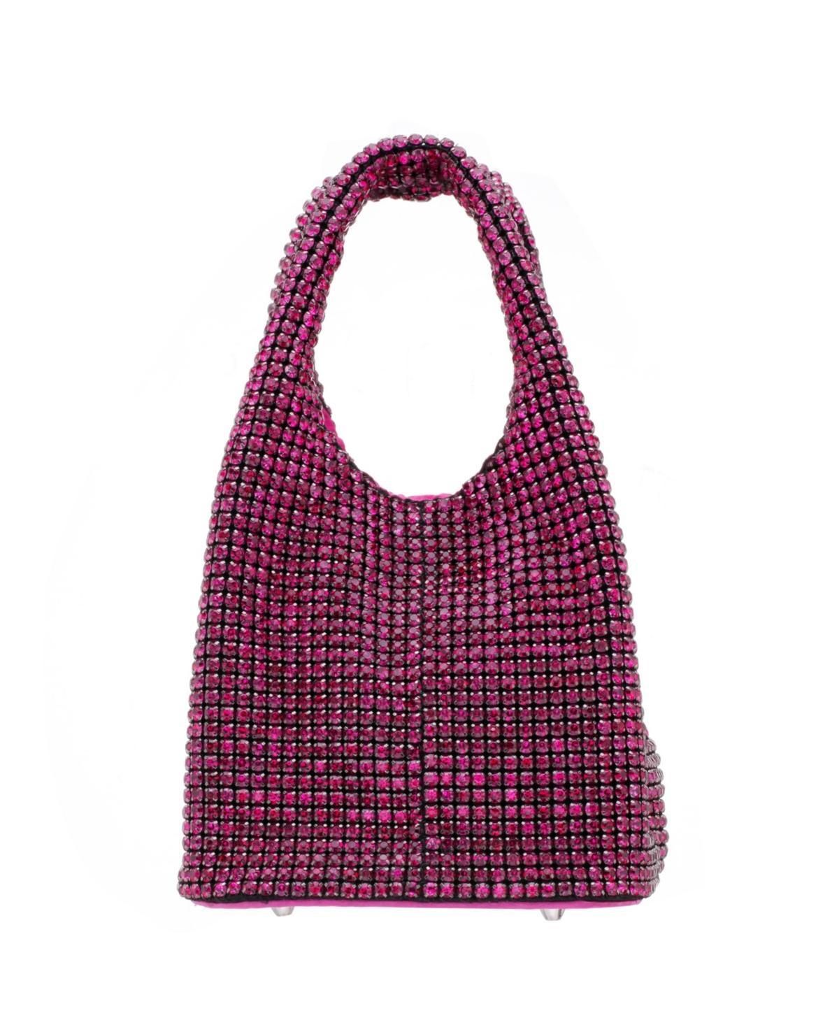 Nina Womens All Over Crystal Satchel Bag Product Image