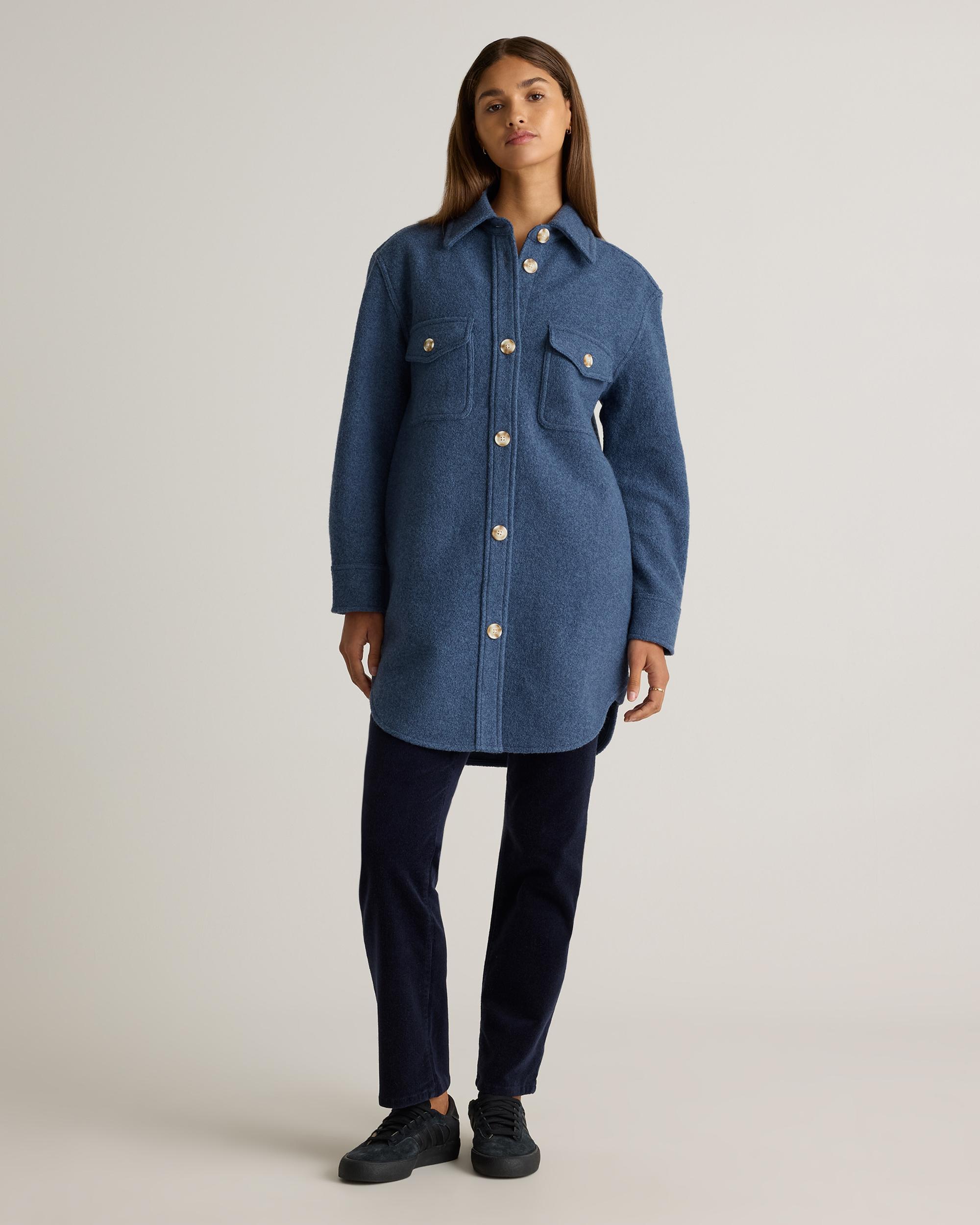 Quince | Women's 100% Merino Wool Long Shirt Jacket Product Image