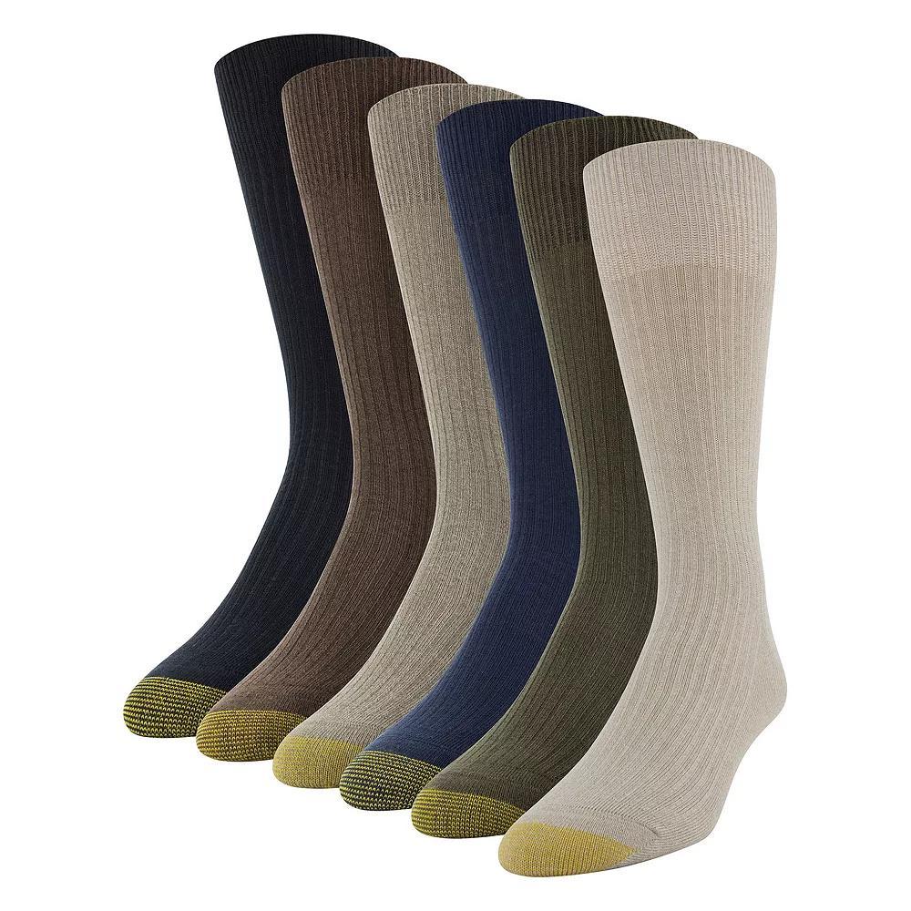 Men's GOLDTOE® 6-pack Stanton Crew Socks, Size: 6-12, Blue Product Image