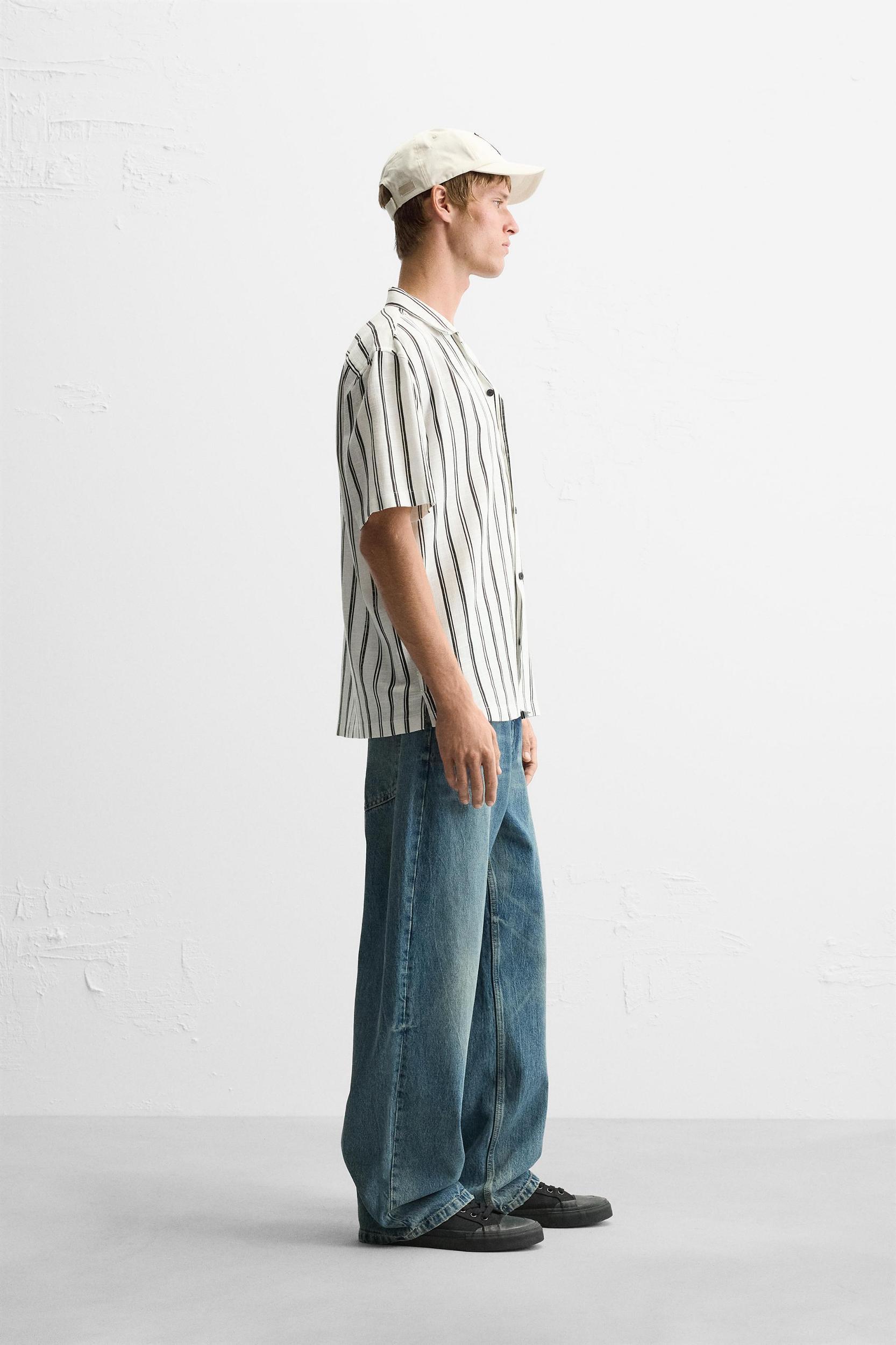 TEXTURED STRIPED SHIRT Product Image
