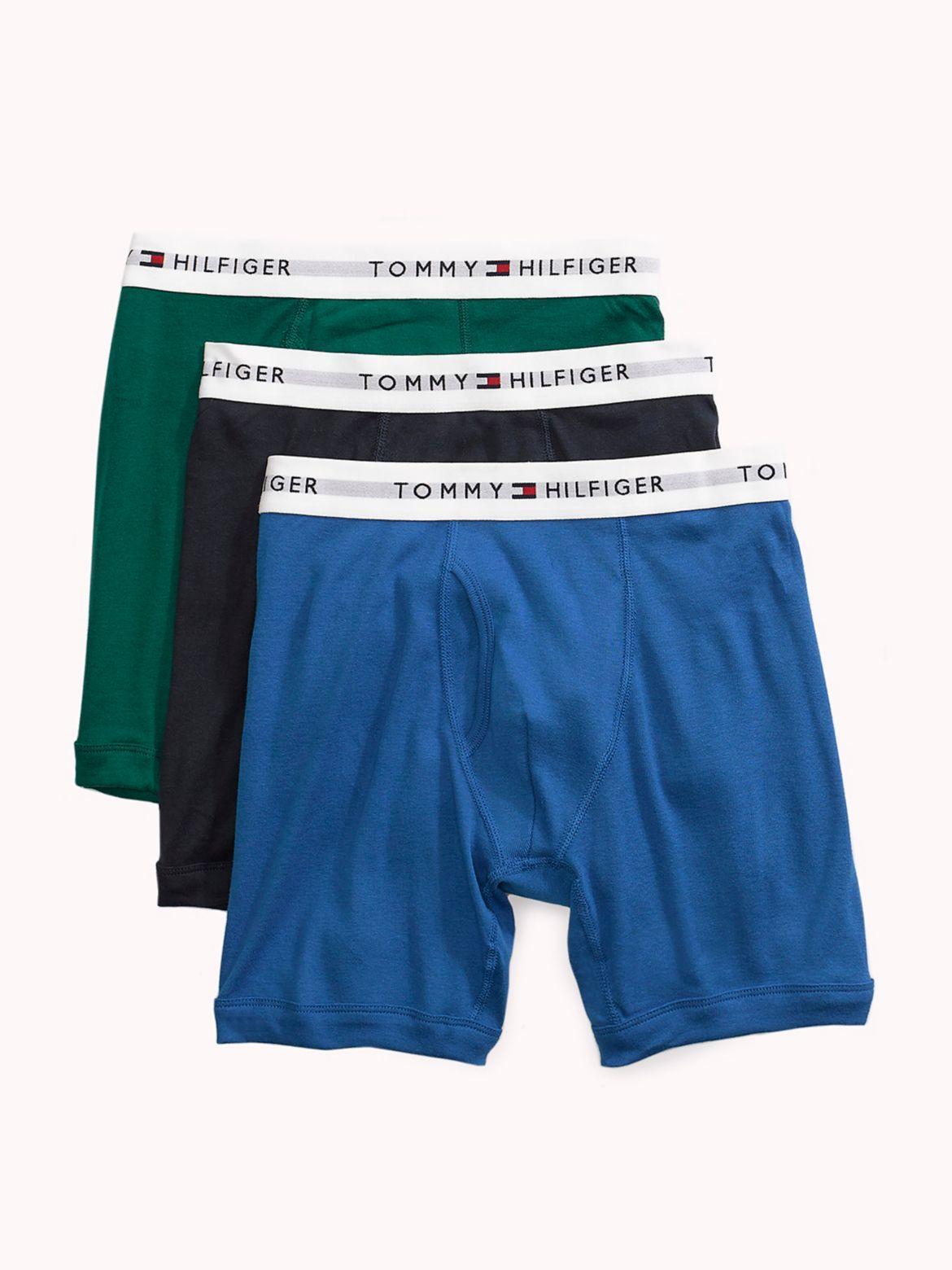 Men's Tommy Hilfiger 3-pack Cotton Classic Boxer Briefs, Size: XL, Navy Gray Product Image