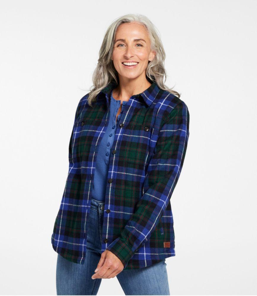 
                            Women's Scotch Plaid Shirt, Sherpa-Lined
                         Product Image