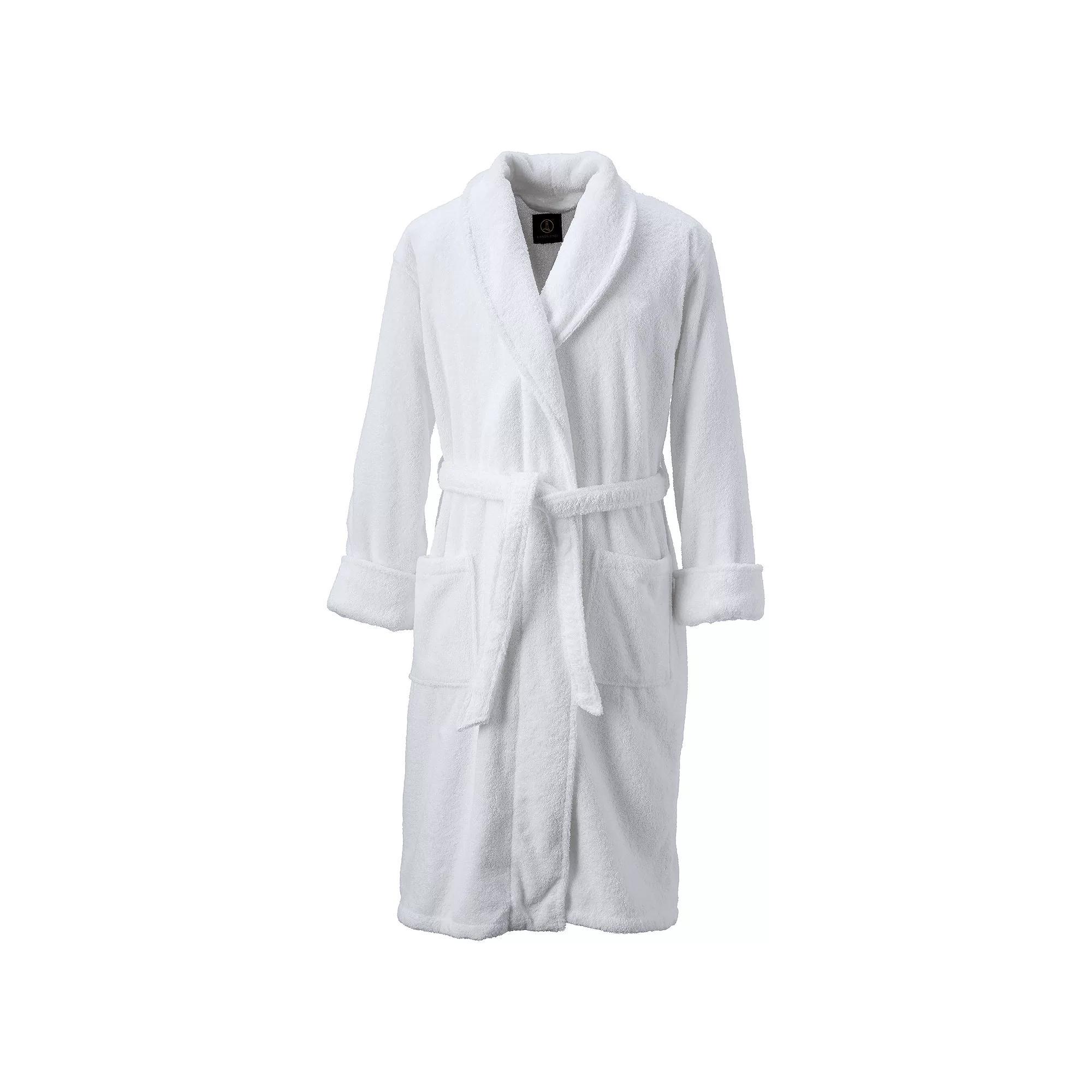 Big & Tall Lands' End Calf-Length Turkish Terry Robe, Men's, Size: Medium Tall, White Product Image