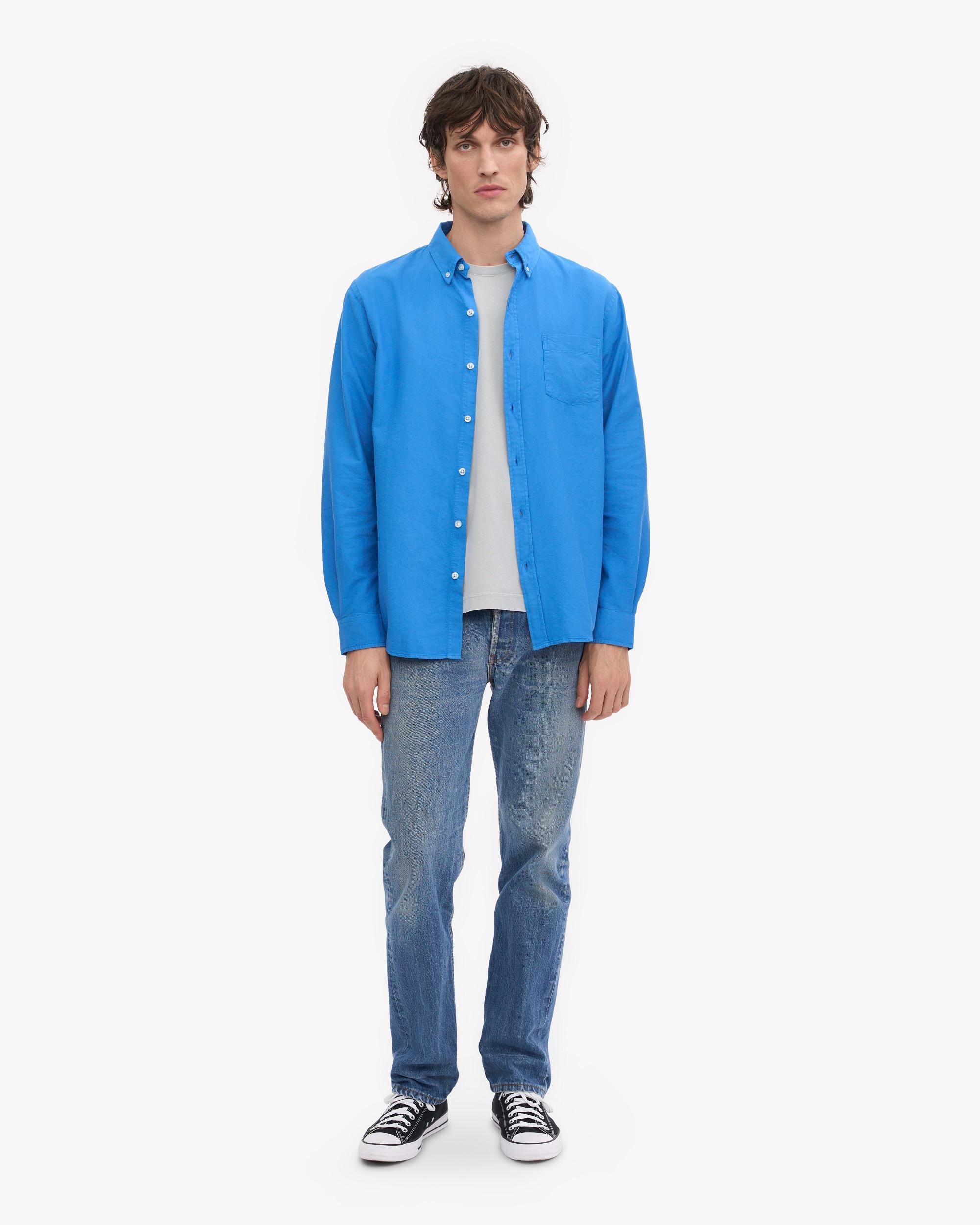 Organic Button Down Shirt - Pacific Blue Product Image