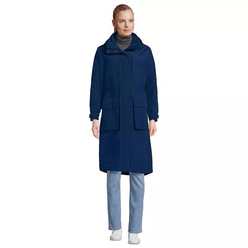 Women's Lands' End Squall Waterproof Insulated Winter Stadium Maxi Coat, Size: Medium, Black Product Image