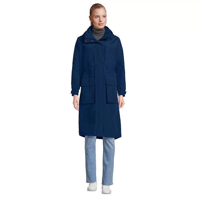 Women's Lands' End Squall Waterproof Insulated Winter Stadium Maxi Coat, Size: Medium, Black Product Image