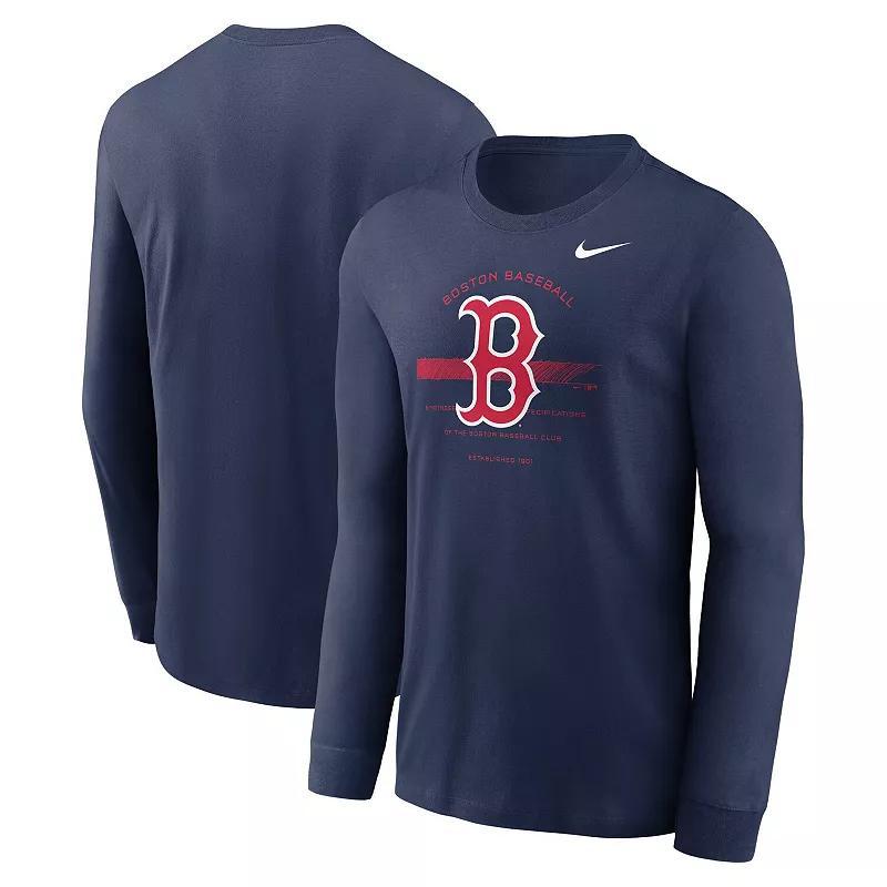 Mens Nike Royal Chicago Cubs Over Arch Performance Long Sleeve T-shirt Product Image