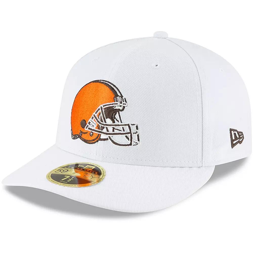 Men's New Era White Cleveland Browns Omaha Low Profile 59FIFTY Fitted Hat, Size: 7 1/4 Product Image