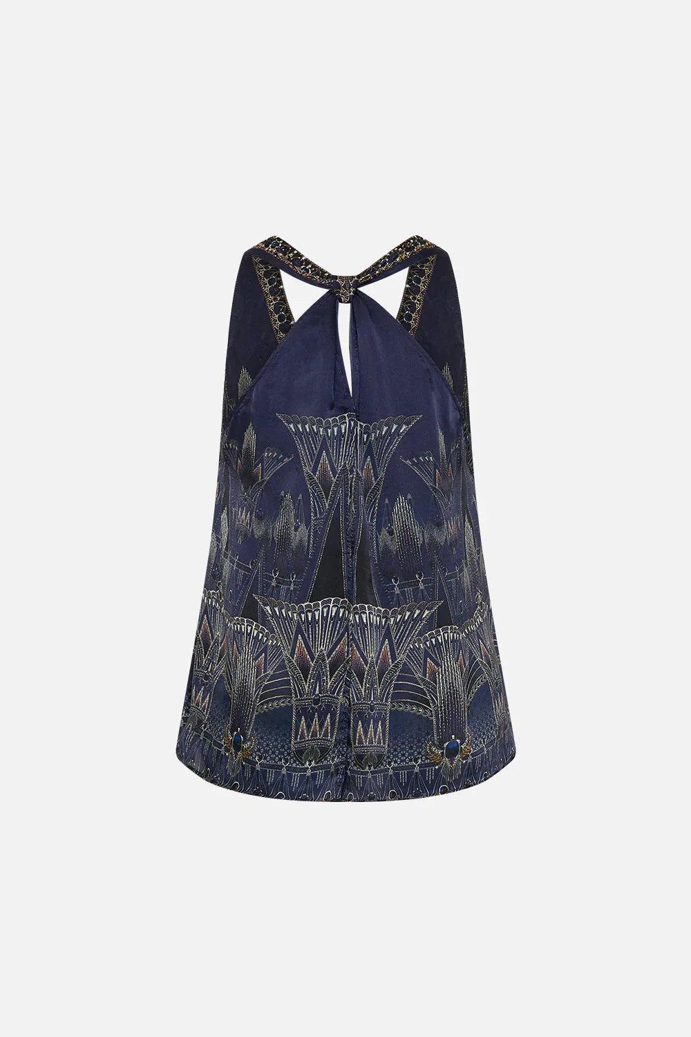 CAMILLA V NECK TOP WITH KNOT BACK Product Image