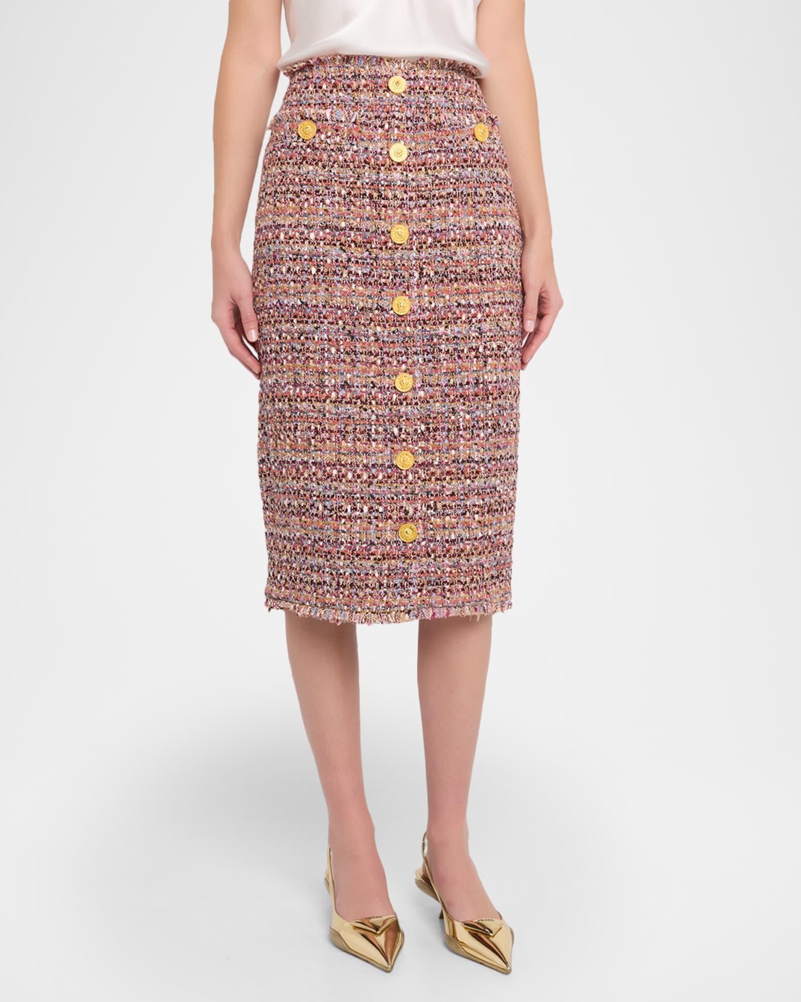 Tai Tweed Midi Skirt Product Image