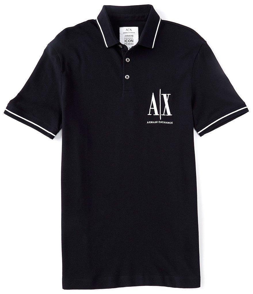 Armani Exchange Icon Short Sleeve Polo Shirt Product Image