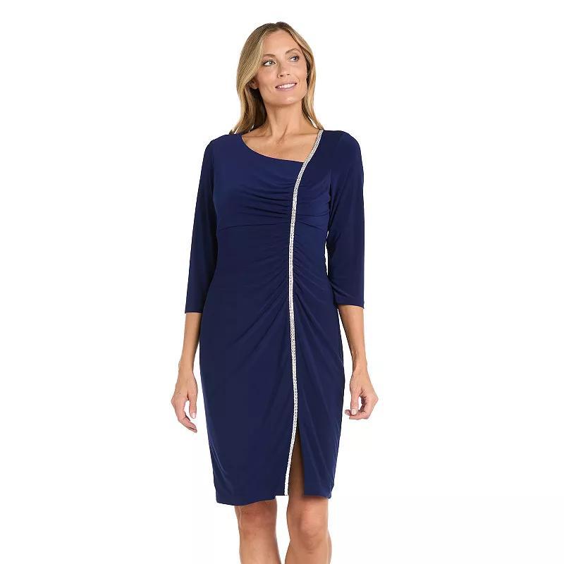 Womens R&M Richards Assymetric Rhinestone Dress Product Image