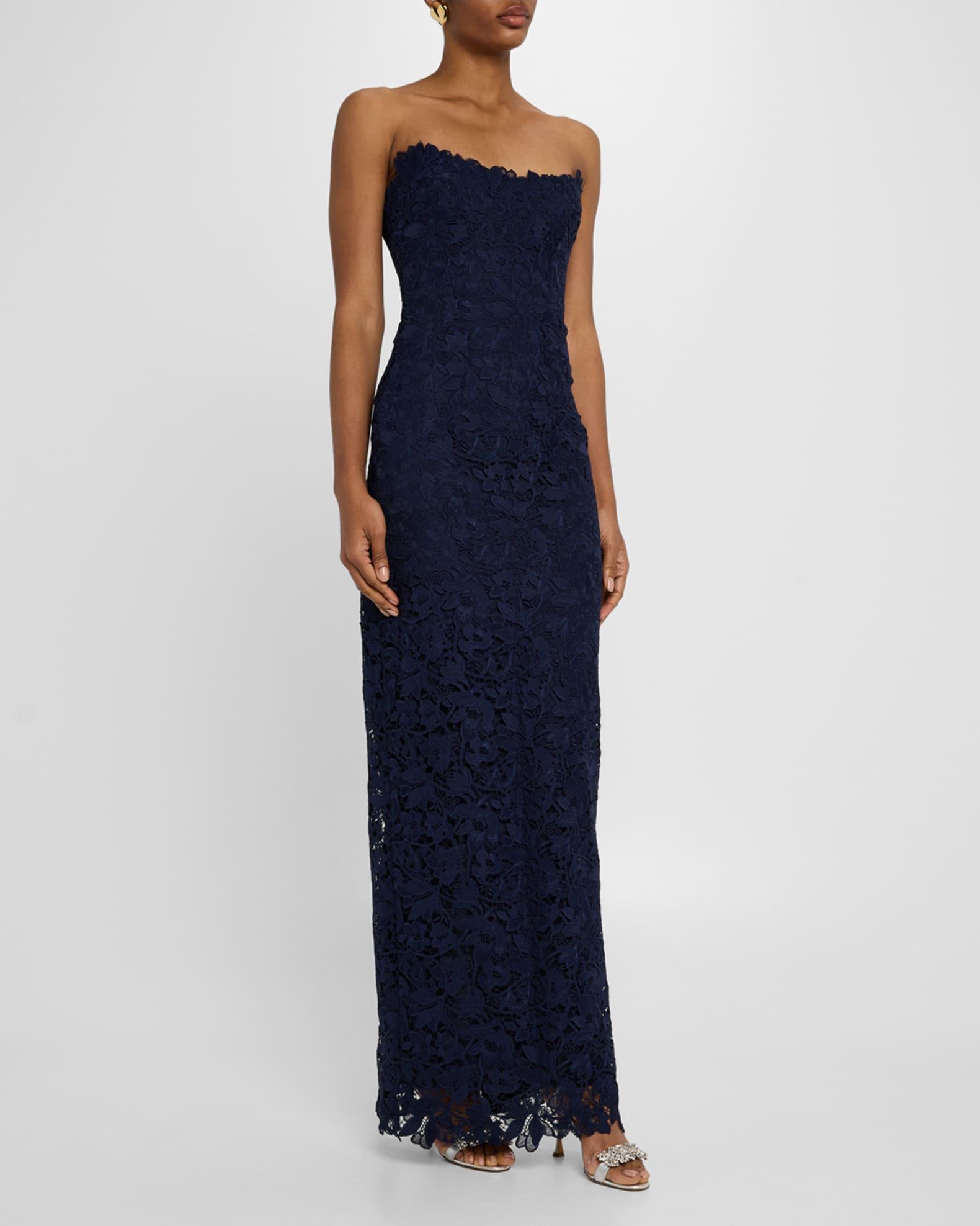 Strapless Lace Column Gown Product Image