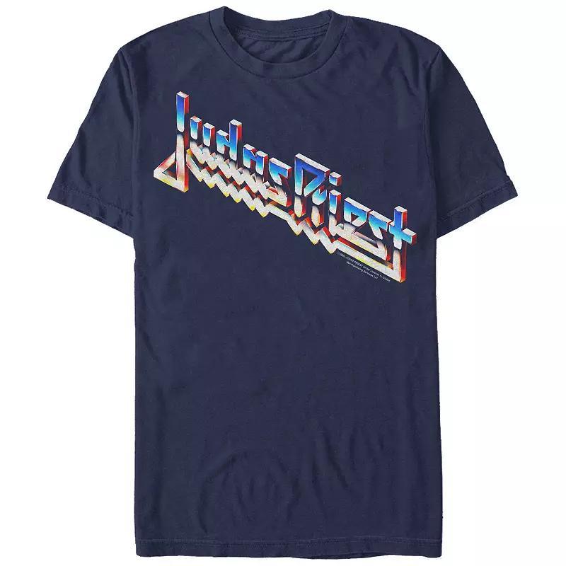 Men's Judas Priest Logo Graphic Tee, Size: Small, Navy Grey Product Image