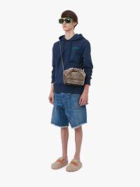 PRICKLY SLOGAN BACK PRINT HOODIE in blue | JW Anderson US  Product Image