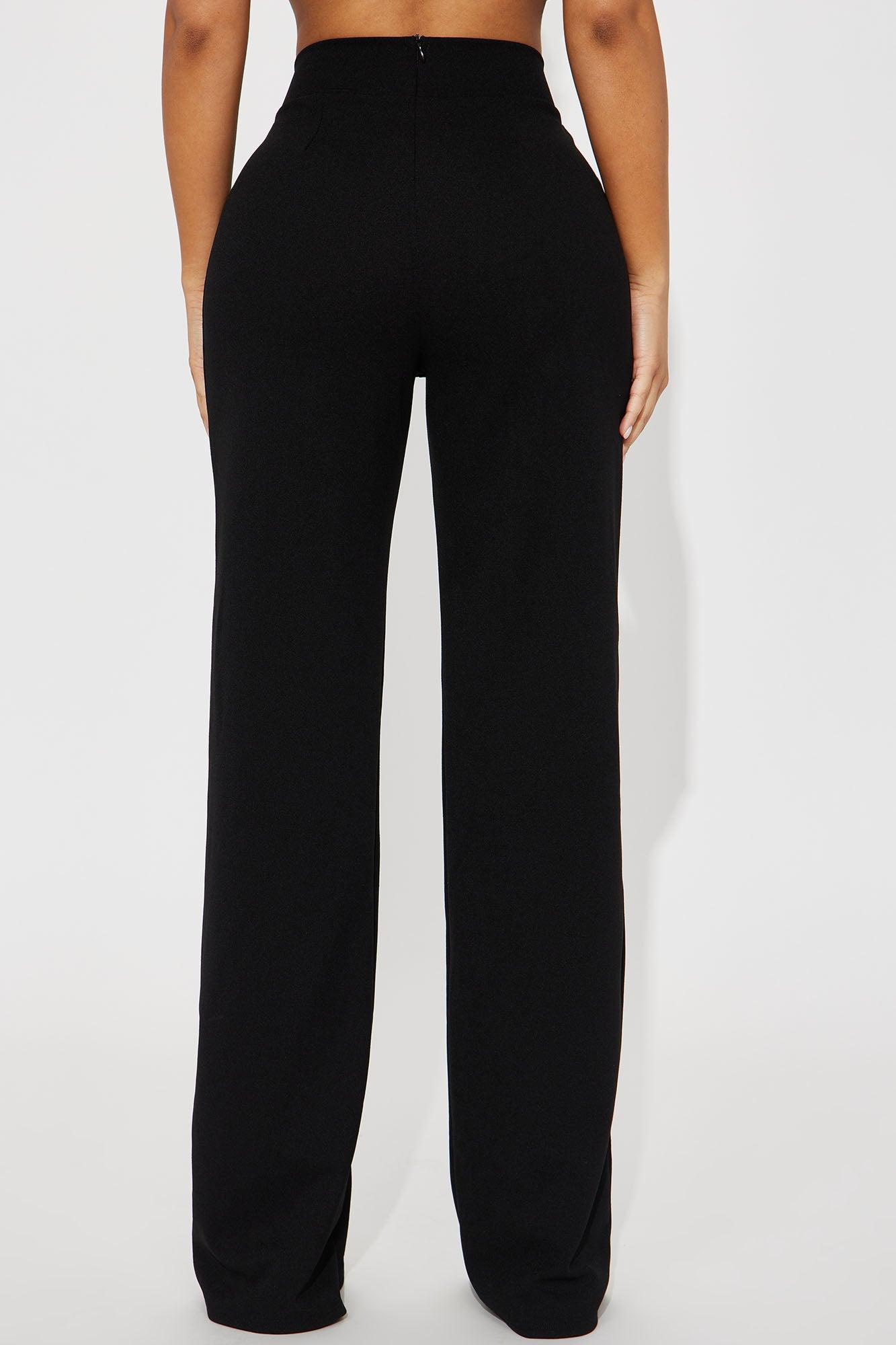 Petite Call It Even Wide Leg Dress Pants - Black Product Image