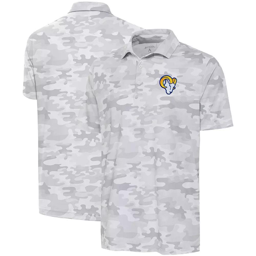 Men's Antigua White Los Angeles Rams Collide Polo, Size: XL Product Image