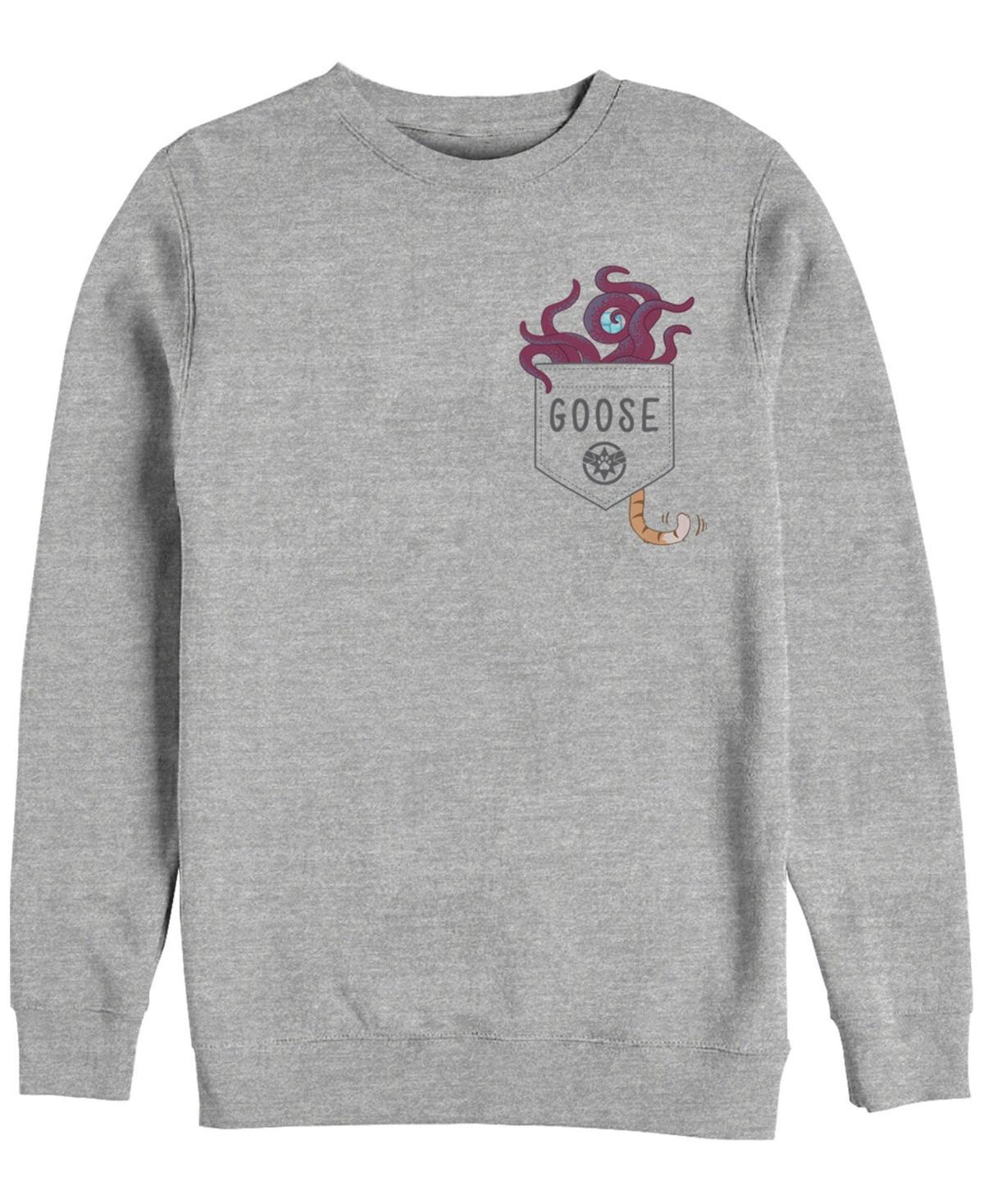 Mens Marvel Captain Marvel Goose Logo Sweatshirt Athletic Grey Product Image