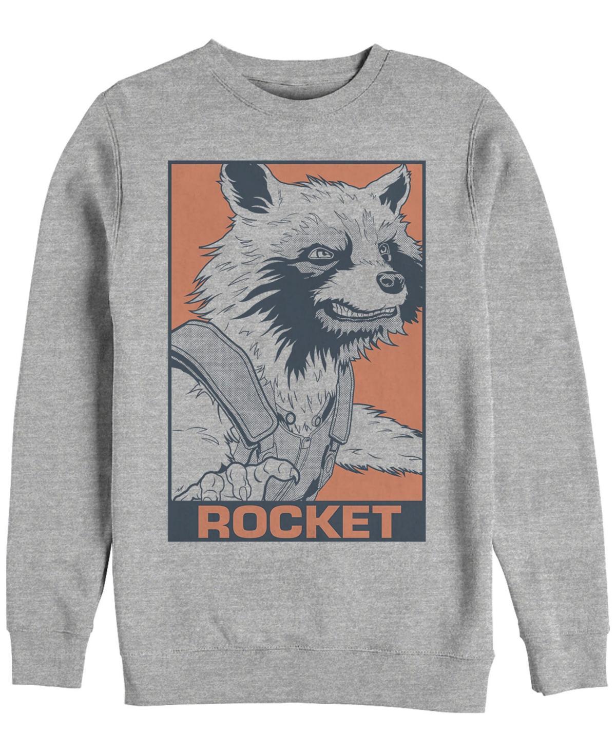 Men's Marvel Avengers Endgame Rocket Pop Art Sweatshirt, Size: 3XL, Athletic Grey Product Image