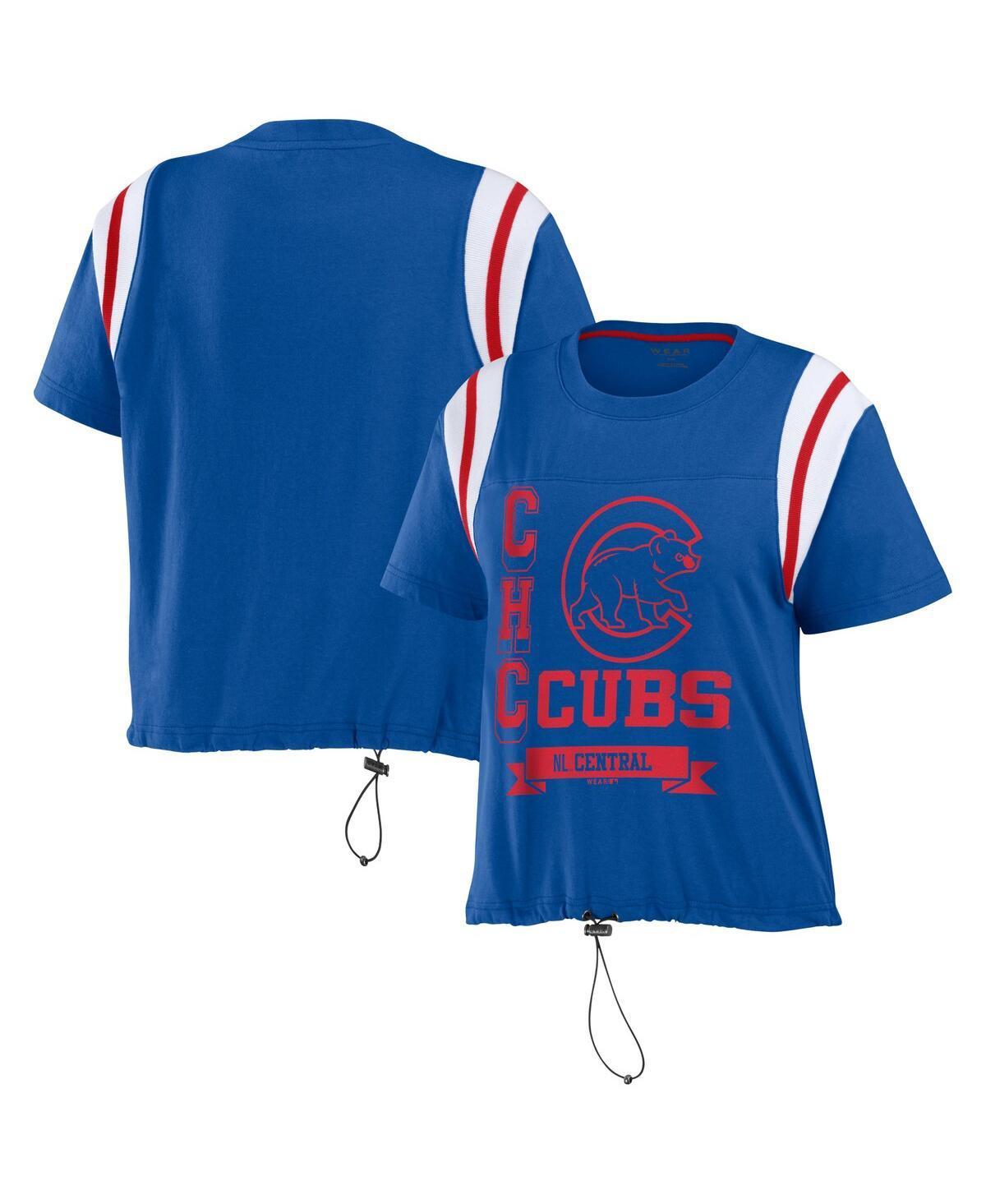 Women's WEAR by Erin Andrews Royal Los Angeles Rams Cinched Colorblock T-Shirt, Size: Small, Blue Product Image