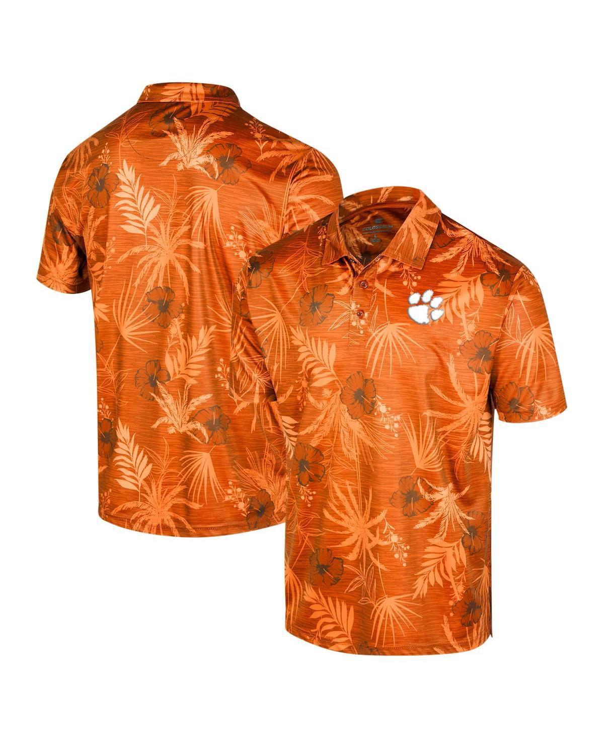 Men's Colosseum Orange Clemson Tigers Big & Tall Palms Polo, Size: 3XLT Product Image