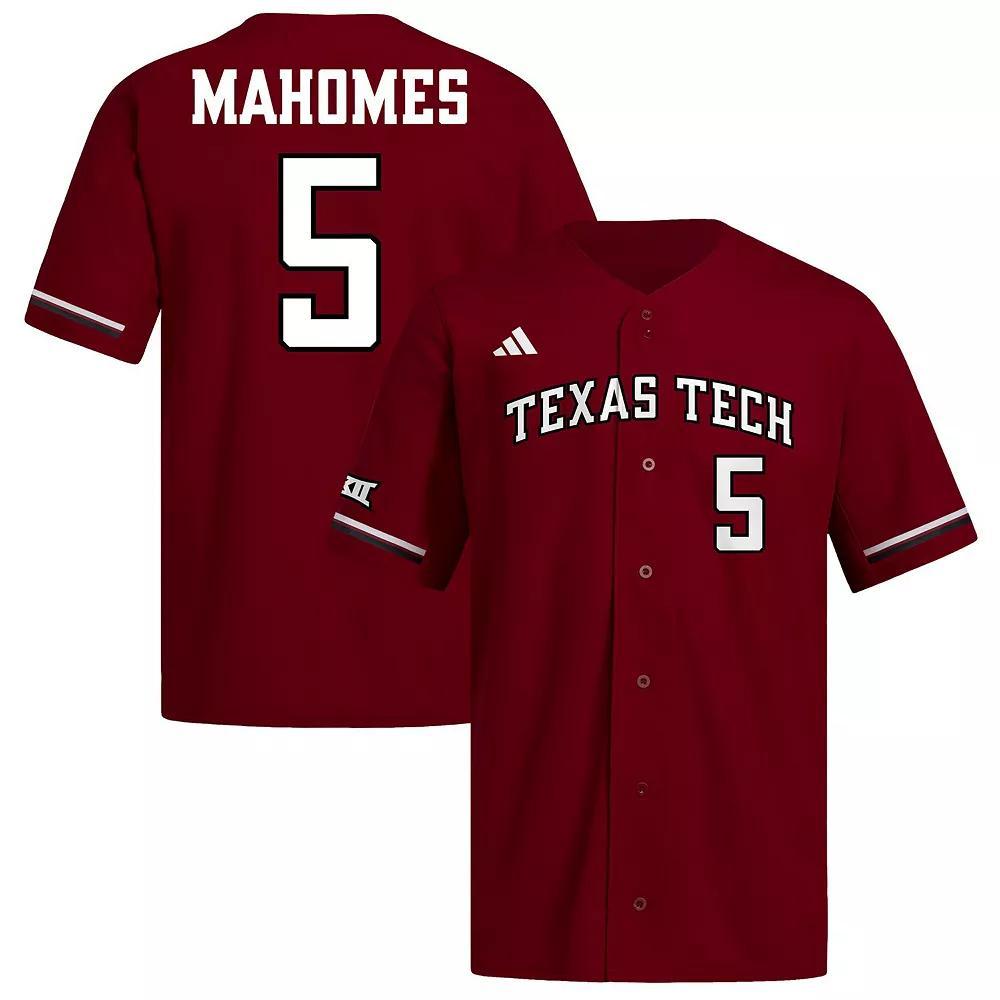 Men's adidas Patrick Mahomes Red Texas Tech Red Raiders Replica Baseball Jersey, Size: XL Product Image