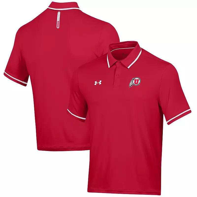 Men's Under Armour Red Utah Utes T2 Tipped Performance Polo, Size: Large, Ute Red Product Image