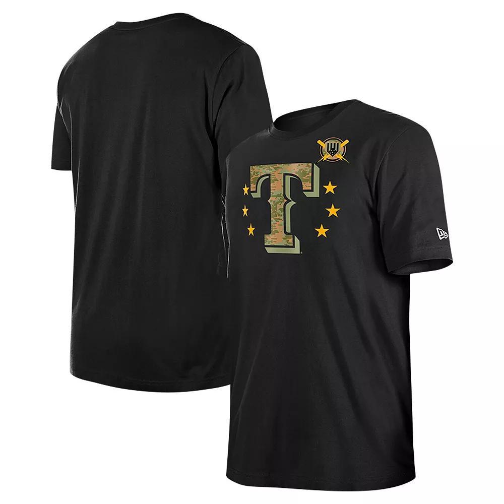 Men's New Era Black Texas Rangers 2024 Armed Forces Day T-Shirt, Size: Small Product Image
