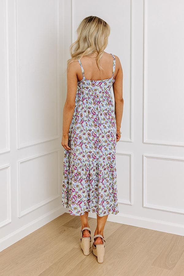 Sweet Intentions Floral Midi In Lavender Product Image