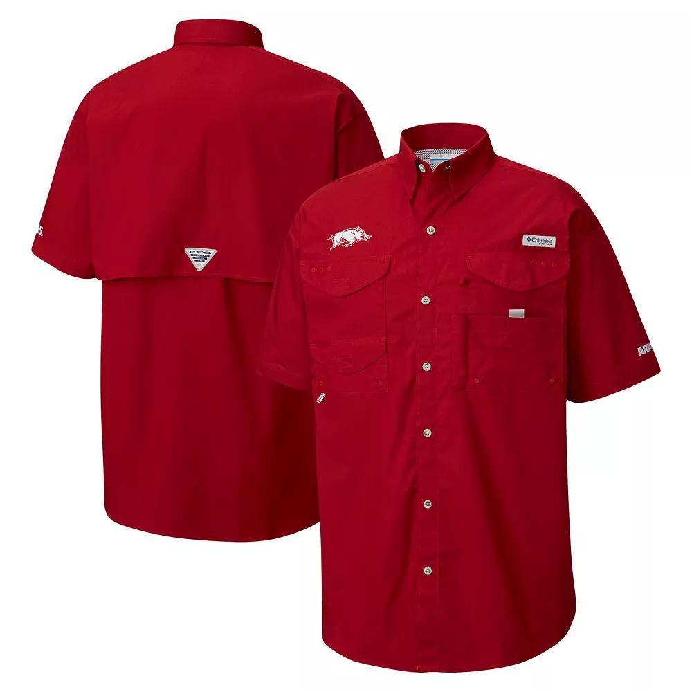 Men's Columbia Cardinal Arkansas Razorbacks Bonehead Button-Up Shirt, Size: XL, Red Product Image