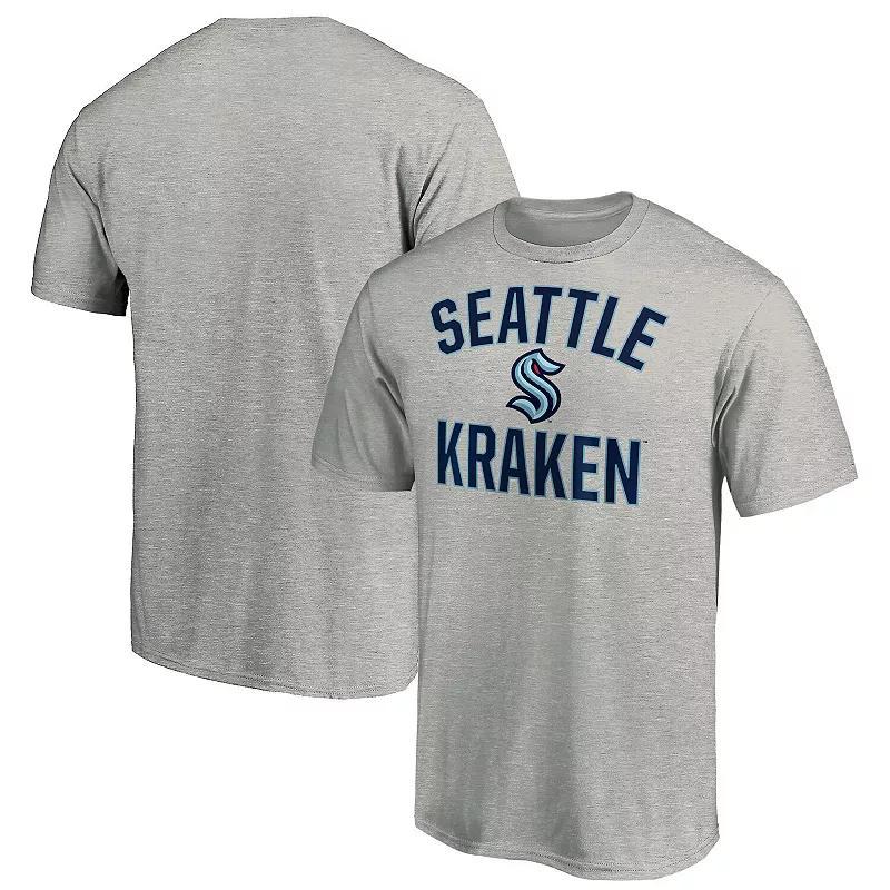 Men's Fanatics Branded Heather Gray Seattle Kraken Victory Arch T-Shirt, Size: Large, Krk Grey Product Image