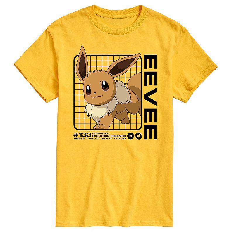 Men's Pokemon Eevee Stats Graphic Tee, Size: Large, Beige Product Image